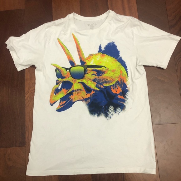 Children’s place dinosaur white T-shirt sz xxl